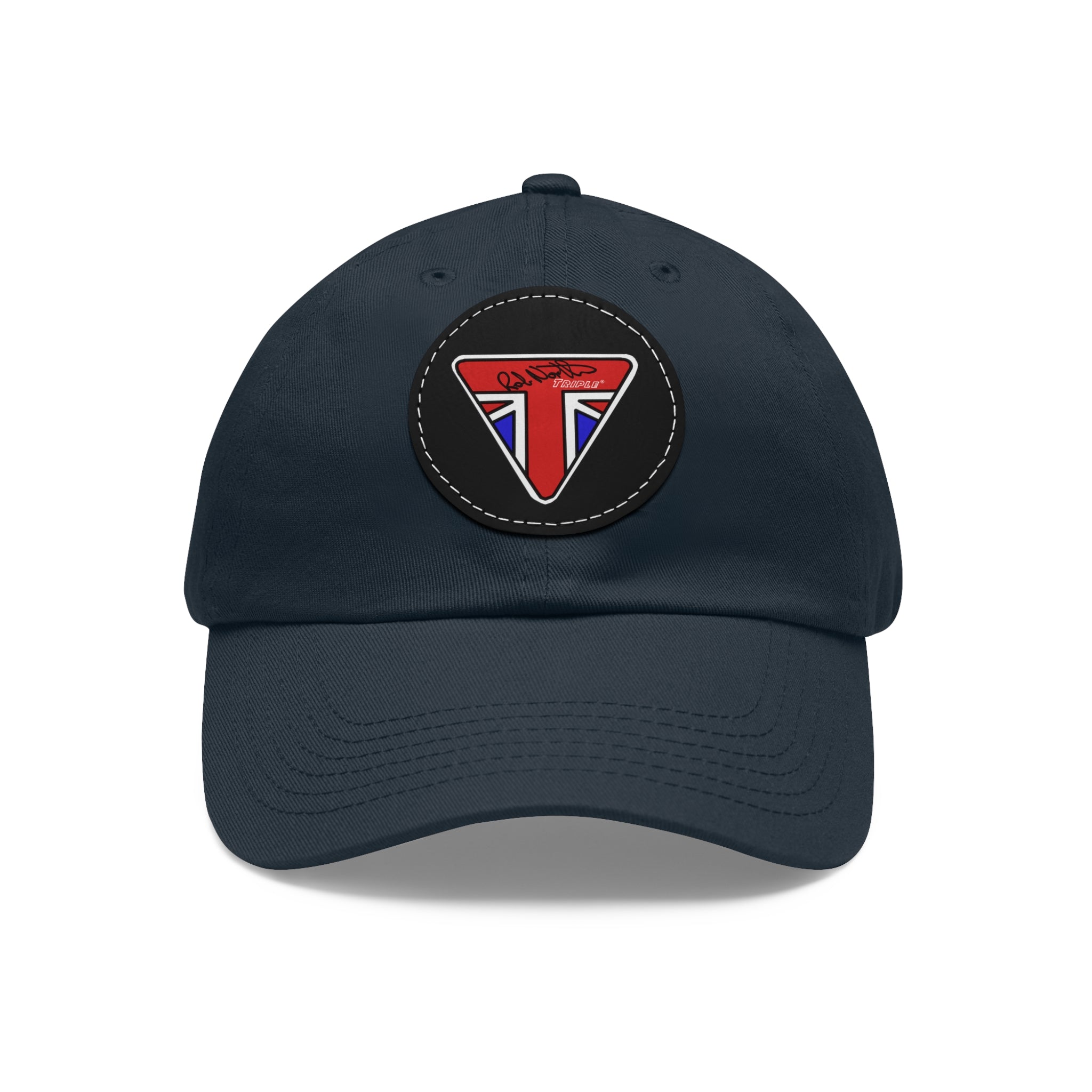 Rob North Triple Dad Hat with Leather Patch (Round)