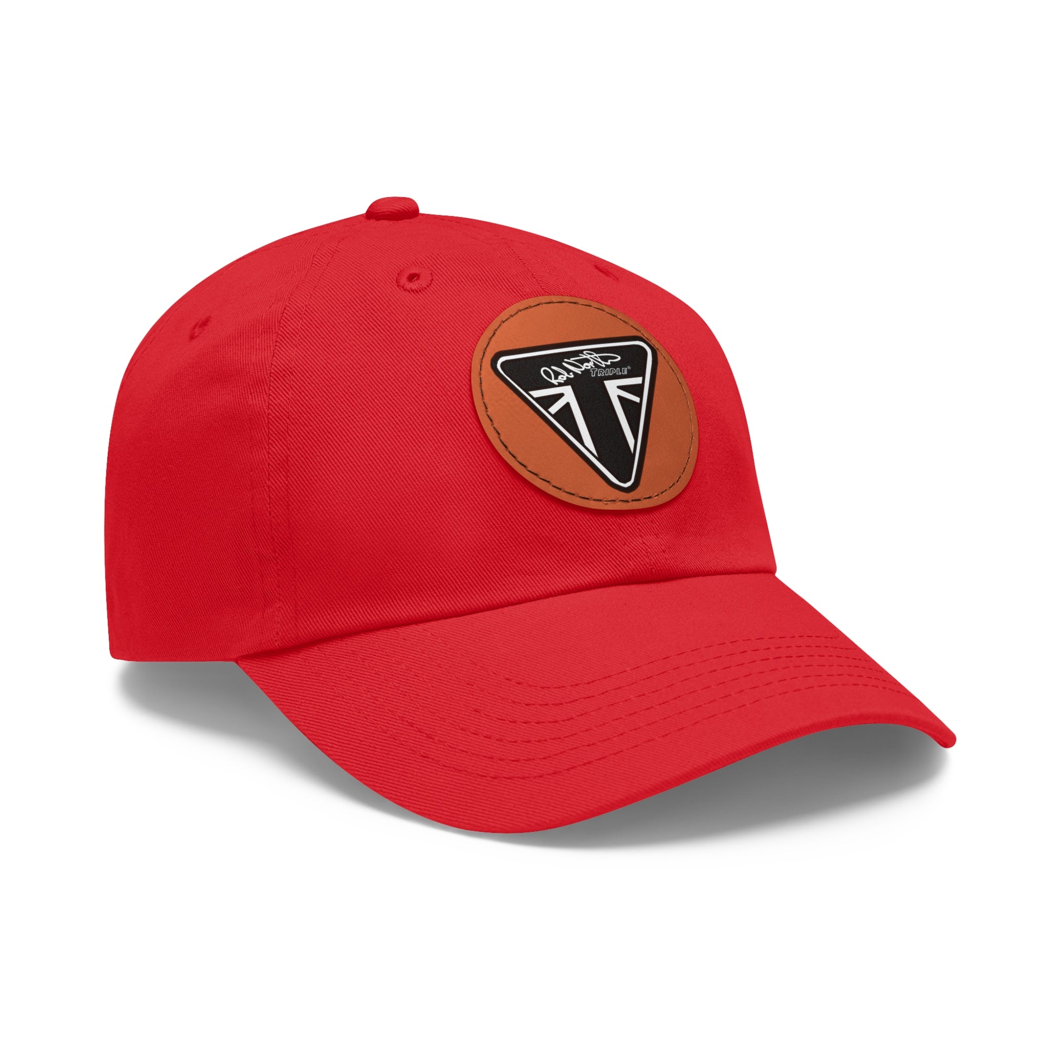 Rob North Triple Dad Hat with Leather Patch (Round)