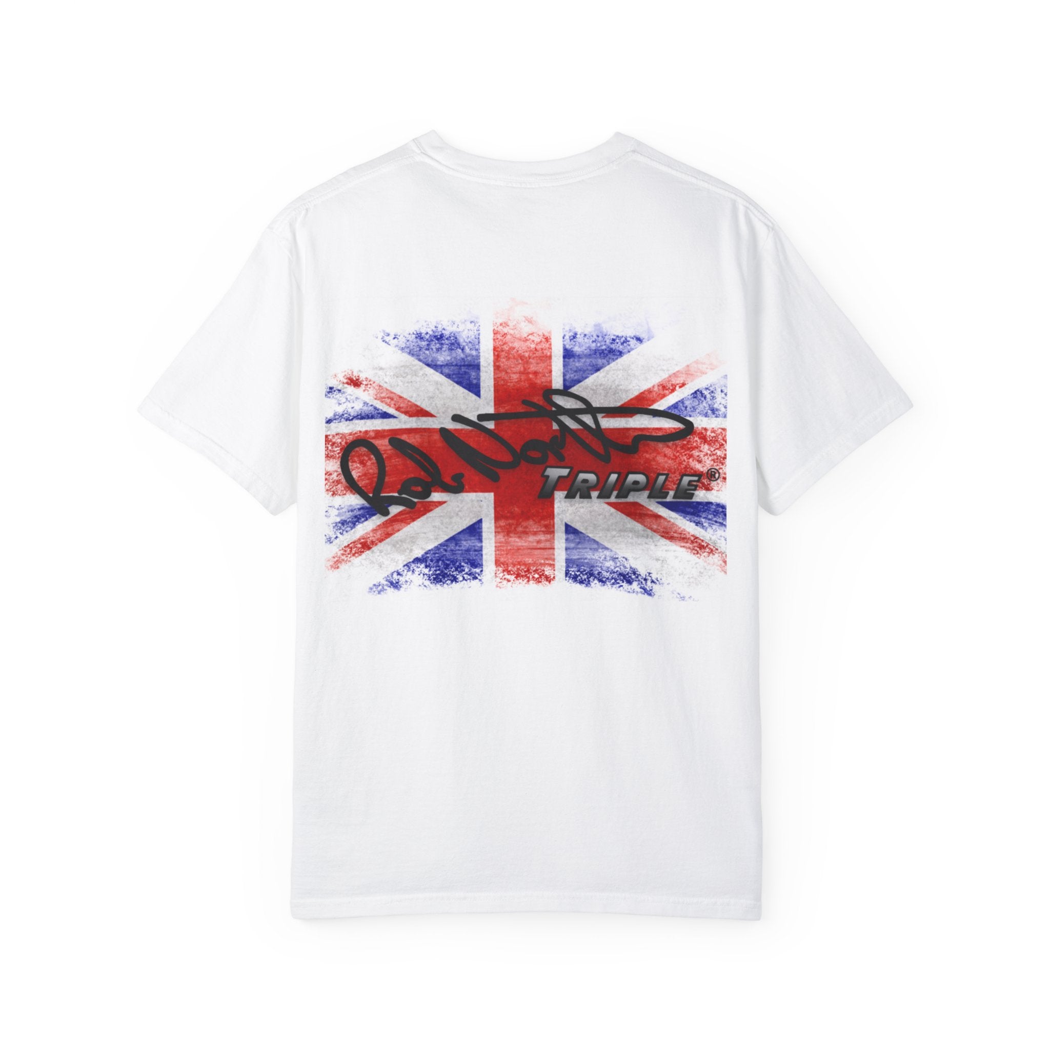 Rob North Triple UK Flag Unisex Garment-Dyed T-shirt