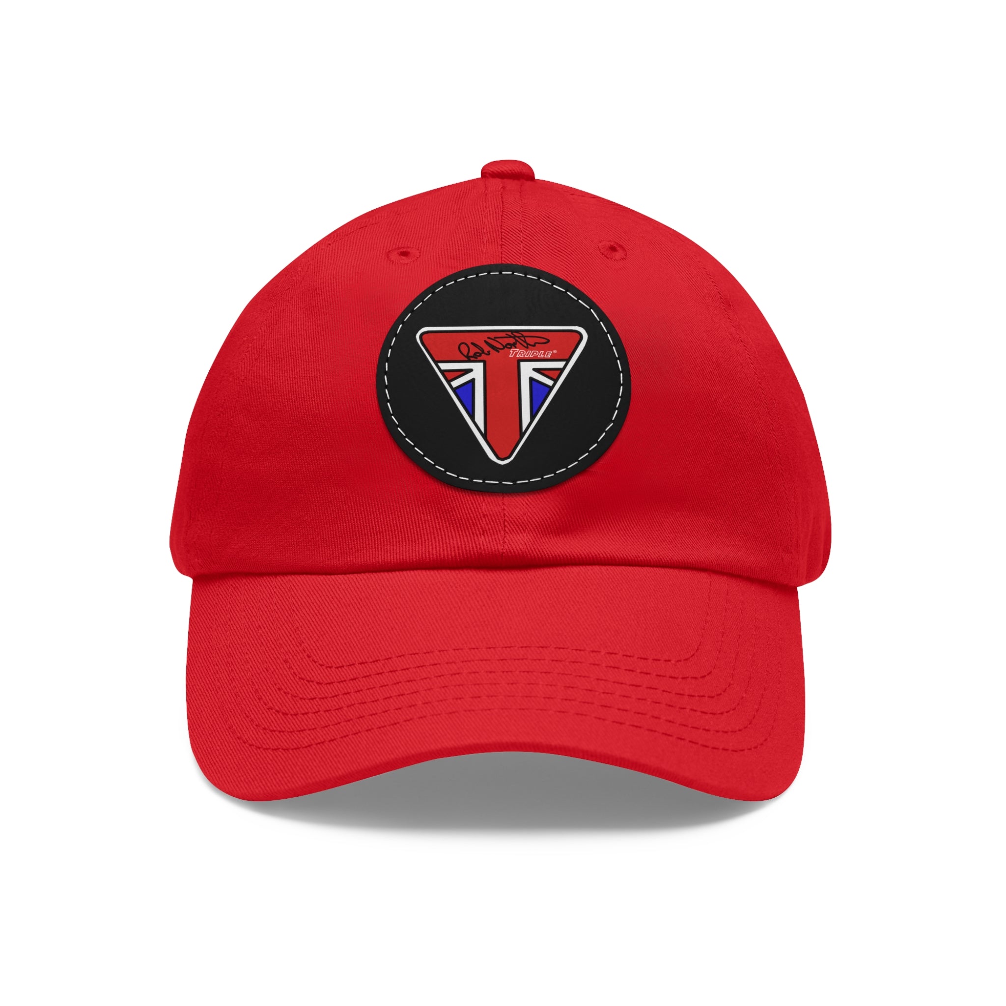 Rob North Triple Dad Hat with Leather Patch (Round)