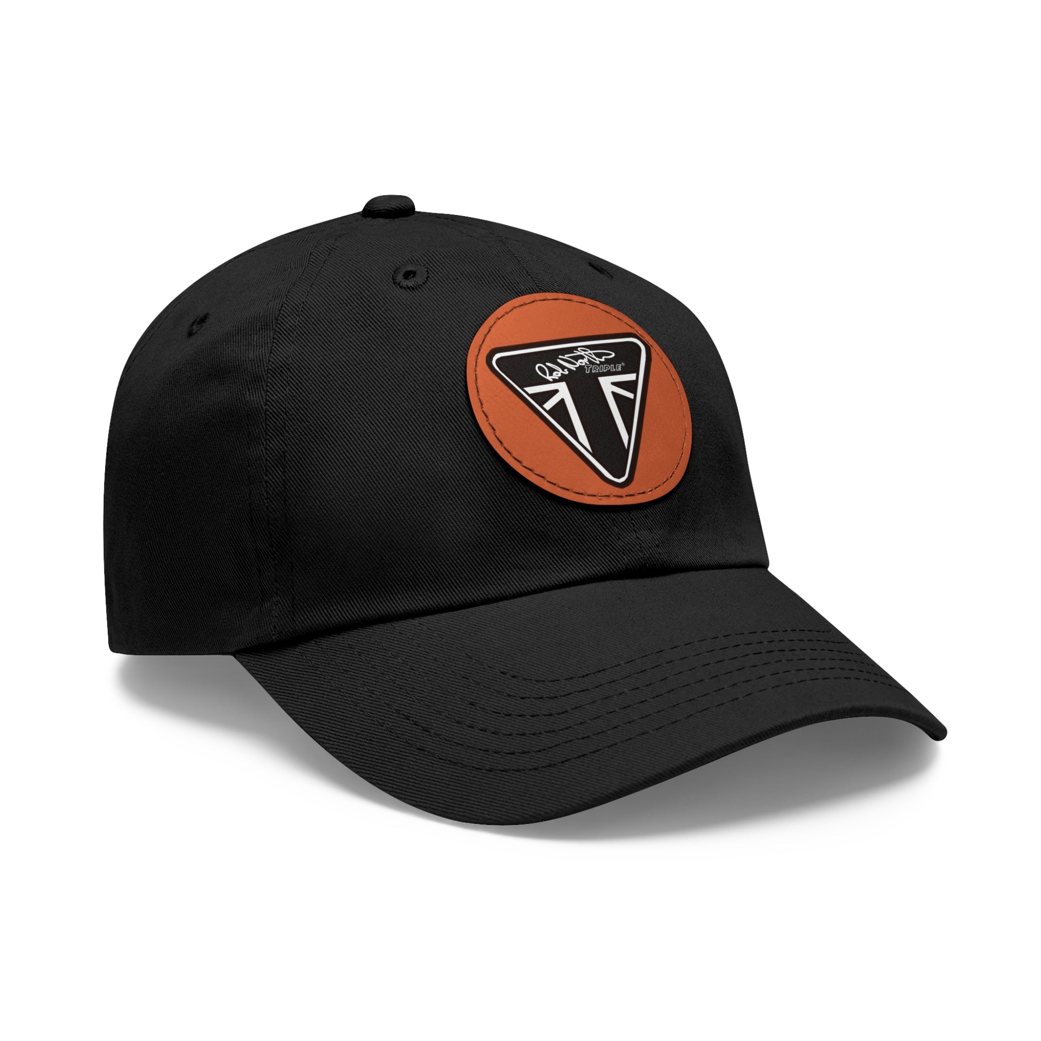 Rob North Triple Dad Hat with Leather Patch (Round)